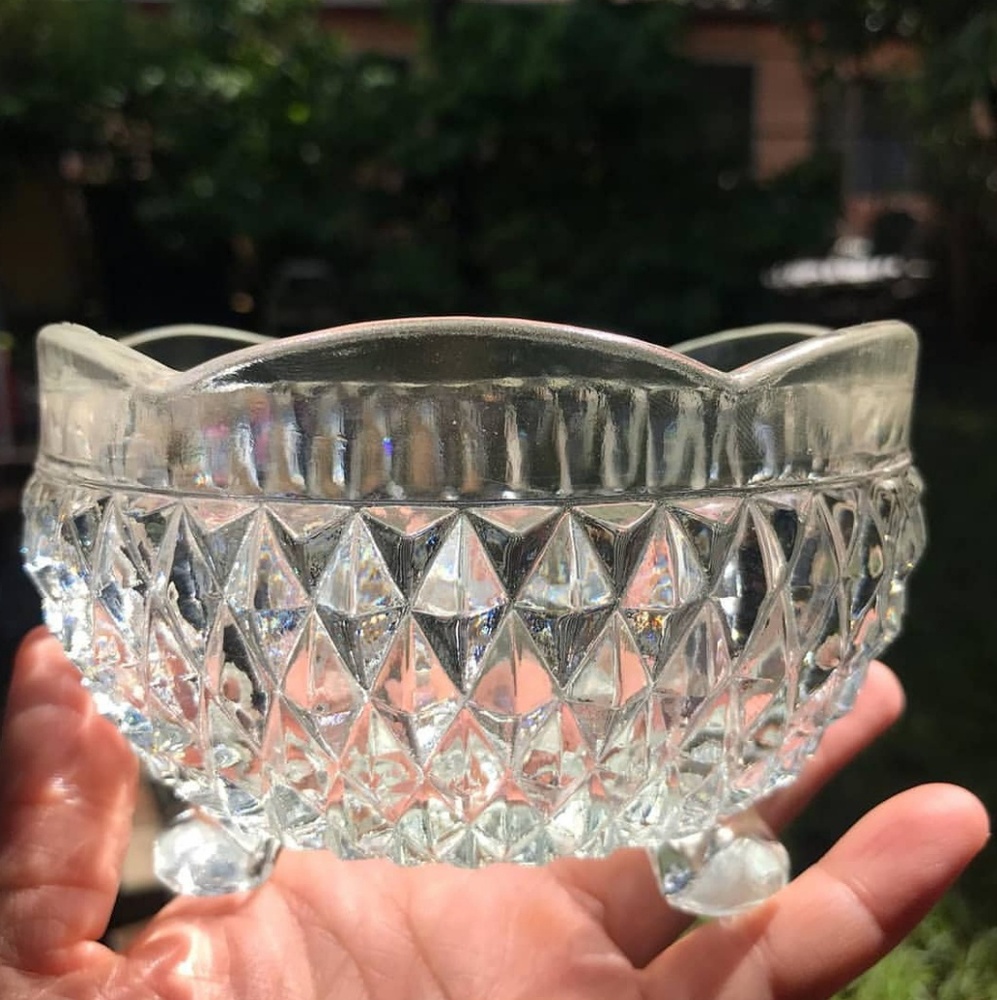 Glass candy bowl